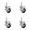 Service Caster 3 Inch Thermoplastic Rubber Swivel 3/4 Inch Square Stem Caster Set with Brake SCC-SQ20S314-TPRB-TLB-34-4 - alternate 1